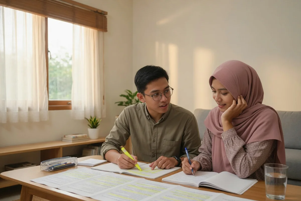 Tutor Exademy mendampingi calon taruna dari Depok berlatih simulasi SKD CAT BKN sambil menimbang pilihan sekolah kedinasan PKN STAN, IPDN, STIS, dan STMKG