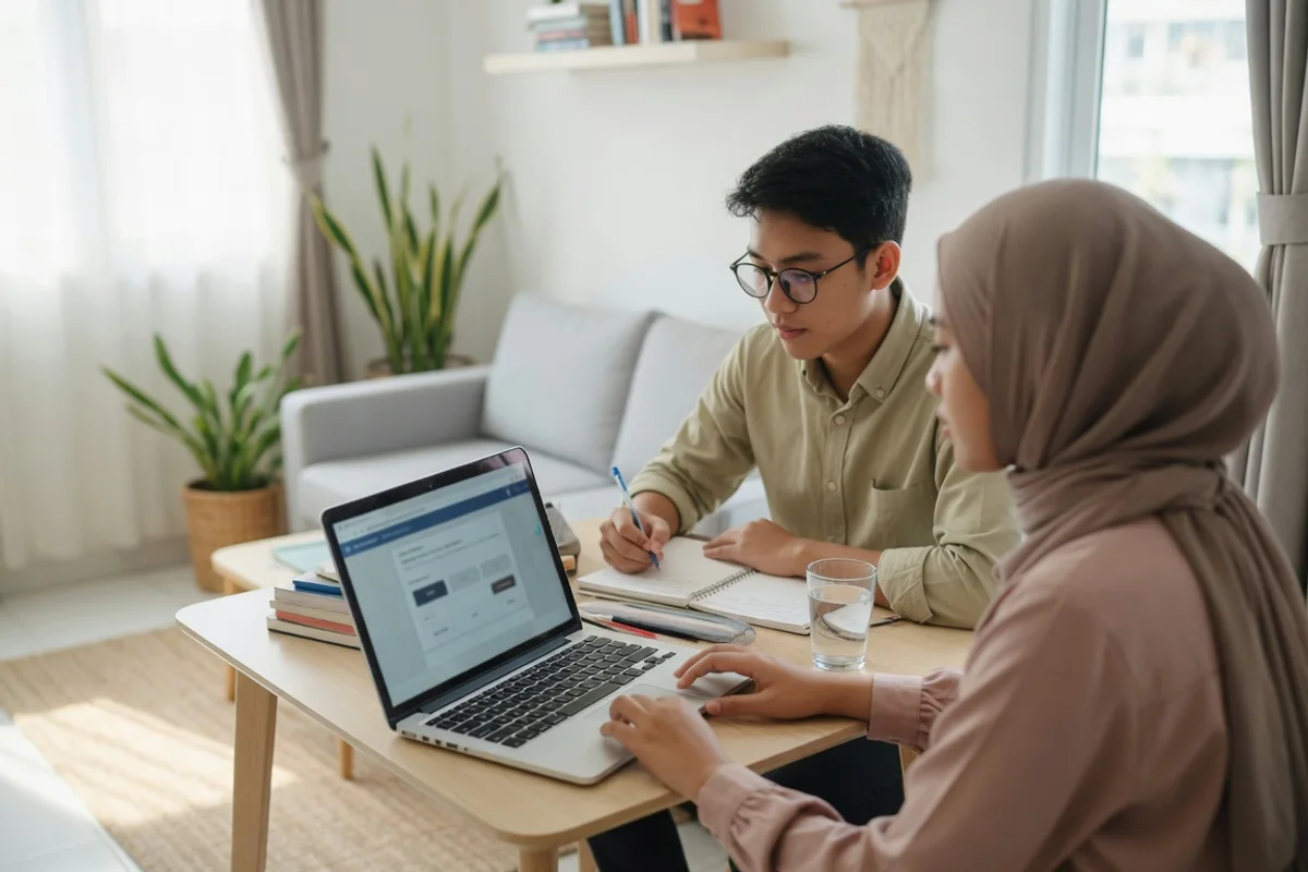 Tutor Exademy melatih calon taruna Makassar mengerjakan deret angka dan silogisme TIU pada simulasi SKD CAT BKN untuk seleksi sekolah kedinasan